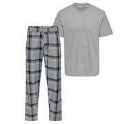 ONLY & SONS Pure Cotton Checked Pyjama Set White Mix