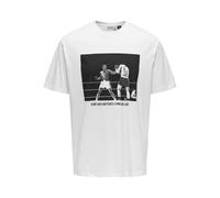 ONLY & SONS Pure Cotton Muhammad Ali T-Shirt White