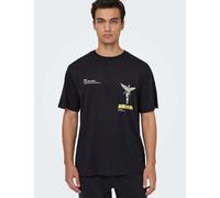 ONLY & SONS Pure Cotton Nirvana T-Shirt Black