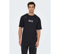 ONLY & SONS Pure Cotton Nirvana T-Shirt Black Mix