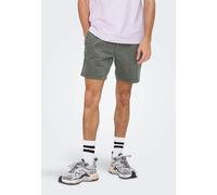 Only & Sons - Tel Corduroy 0185 Castor Gray - Shorts - grey - L - 99% Cotton, 1% Elastane L