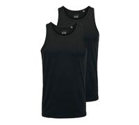 Only & Sons - Theo Reg Bamboo Pack Of 2 Black - Tank - black - XL - 65% Viscose, 30% Cotton, 5% Elastane,Jersey XL