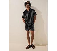 ONLY & SONS Trev Life Stripe Short Sleeve Shirt, Dark Navy, Size L, Men Dark Navy