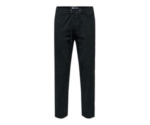 Only & Sons Trousers ONSLINUS Tapered fit Corduroy Trousers Black, XXL