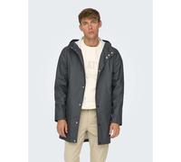 ONLY & SONS Waterproof Hooded Coat Grey
