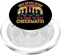 Only Speak When It's Time To Say Checkmate Funny Chess PopSockets PopGrip for MagSafe