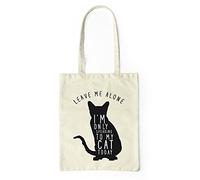 Only Speaking To My Cat Tote Bag One Size Natural Funny Cat Lover Obsessed Lady Gym Canvas Gift