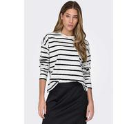 Only Stripe Long Sleeve Top White Stripe
