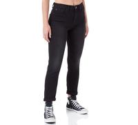 Only Sui Women's Mid Denim Black Slim Trousers W27