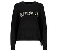 Only Sweatshirt ONLKATIA LS TEXT in Black EU L