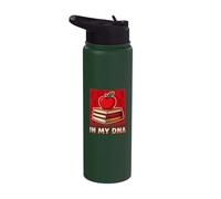 Only Teaching in My DNA Funny Educator Schoolteacher School Stainless Steel Insulated Water Bottle