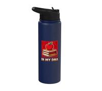 Only Teaching in My DNA Funny Educator Schoolteacher School Stainless Steel Insulated Water Bottle