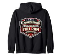 Only The Best Men Run In Their Seventies Old Man Runner Race Zip Hoodie