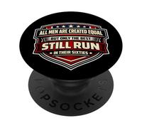 Only The Best Men Run In Their Sixties Old Man Runner Runnin PopSockets Adhesive PopGrip