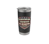 Only The Best Men Run Marathons in Their Seventies Runner Stainless Steel Insulated Tumbler