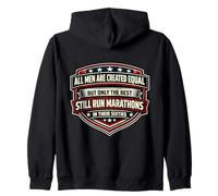 Only The Best Men Run Marathons In Their Sixties Runner Man Zip Hoodie