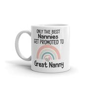Only The Best Nannies Get Promoted to Great - Big Coffee Tea Mug - You're Going to Be A Great Nanny - Pregnancy Announcement Gift Idea - UK (11oz)