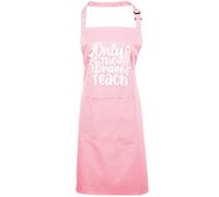 Only The Brave Teach - Apron - Cooking Tech Art Science Lab - Funny Teacher School Student One size pink