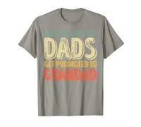 Only The Greatest Dads Get Promoted to Grandad T-Shirt, Men, Slate Grey, Large