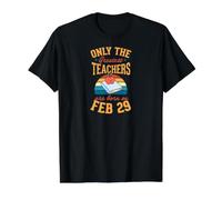 Only The Greatest Teachers are Born On February 29 Leap Year Value Graphic T-Shirt, Men, Black, M