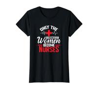 Only the Strongest Women Become Nurses Value Graphic T-Shirt, Women, Black, XL