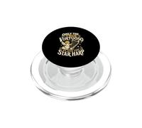 Only The True Virtuoso Plays Star Harp Celestial Music PopSockets PopGrip for MagSafe