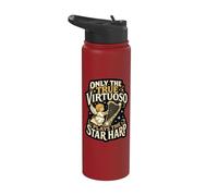 Only The True Virtuoso Plays Star Harp Celestial Music Stainless Steel Insulated Water Bottle