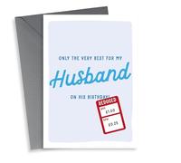 Only The Very Best For My Husband - Funny Reduced Birthday Card
