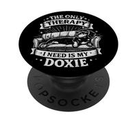 Only Therapy I Need Is My Doxie Funny Dachshund Lover PopSockets Adhesive PopGrip