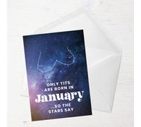 Only Tits Are Born In January Greetings Card - Standard Card