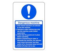 Only Trained Operators Are Allowed To Use This Machine - safety sign - High tack self-adhesive sticker (150mm x 100mm) Viewing Distance within 3m.