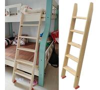 Only Twin Bunk Bed Replacement Ladder with 3.7in Wide Pedal & Rubber Foot Pads, Lightweight Angled Ladders for Kids Disabled Elderly Safety, Wooden Loft Ladder, 7.3/6.5/5.7 Ft (Size : 200cm/