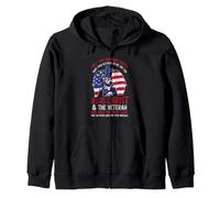 Only Two Defining Forces Jesus Christ And The Veteran US Zip Hoodie