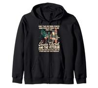 Only Two Defining Forces Jesus Christ And The Veteran US Zip Hoodie