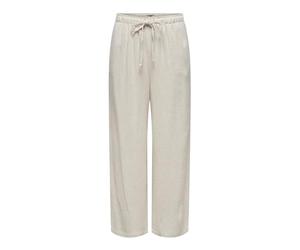 ONLY Unisex Onlsiesta Mw Pull-up Linen Bl PNT Noos Straight Cut Basic Trousers with Medium Waist