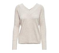 Only V-Neck Long Sleeve Jumper Stone