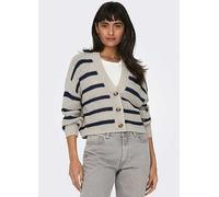 Only V-Neck Long Sleeve Stripe Cardigan Wool