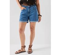 ONLY Women's ONLVEGA Life HW MOM Shorts NOOS, Medium Blue (Medium Blue Denim), XL