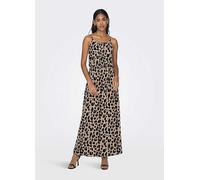 Only Winner Maxi Dress Brown Animal Print