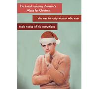 Only Woman Who Ever Took Notice Of His Instructions! Funny Christmas Card