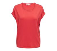 ONLY Women's 15106662 T-Shirt Not Applicable, Red (Cayenne Cayenne), 12 (Manufacturer Size: Medium)