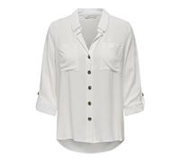 ONLY Womens Asmin L/S WVN Noos Shirt, Snow White, XL UK