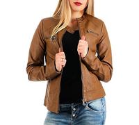 ONLY Women's Bandit Pu Biker Noos Jacket, Brown (Cognac), 6 UK