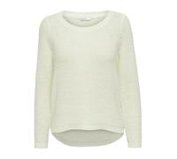 ONLY Women's Basic Knit Sweater Solid Color Knit Stretch Jumper Long Sleeve Crewneck Top ONLGEENA, Colours:White, Size:L