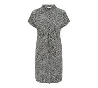 ONLY Carmakoma Women's Cardiega Ss Blk Shirt Dress Wvn Noos, Black/Aop: Cloud Dancer Graphic, 26