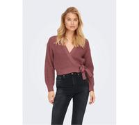 Only Womens Cropped V-Neck Relaxed Fit Sweater in Nostalgia Rose - Size 8 UK