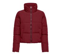 Only Womens Dolly Short Puffer Jacket in wine - Size 8 UK