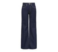 ONLY Womens Female Mit Weitem Bein Onljuicy Hohe Taille Beinschnitt Wide Fit Jeans, Dark Denim Blue, 27W / 34L UK