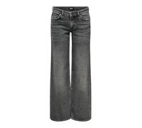 ONLY Women's Female mit Weitem Bein Onljuicy Niedrige Taille Weiter Beinschnitt Jeans Wide Fit, Dark Grey Denim, 28W x 32L