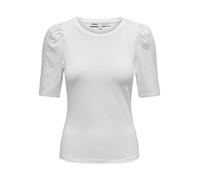ONLY Women's Onllive Love 2/4 Pufftop JRS Noos Top, White, S